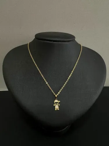 Colar Feminino ouro 18k pingente de menino garantia vitalícia loja fisica
