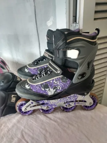 Roller Inline Burnett + Kit de Proteção Completo