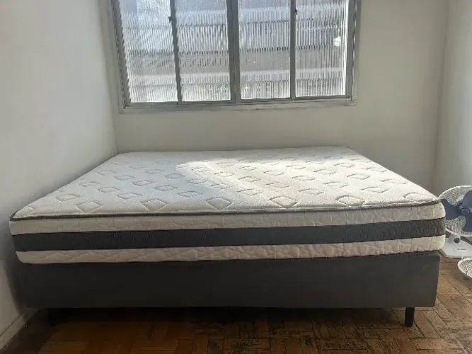 Cama queen colchão e Box