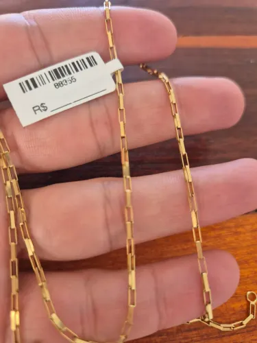 Corrente ouro 18k maciça 50cm