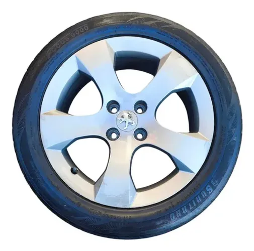 Roda Aro 17 C/pneu Peugeot 3008 2011 2012 A 2015 C/detalhe Preto