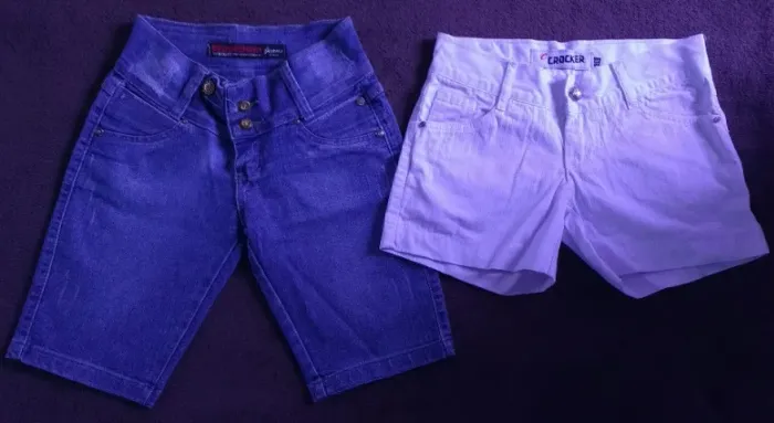 2 Bermudas Femininas Tam-34 (desapegando R$ 30,00 )