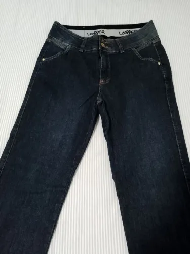 Calça jeans com elástico
