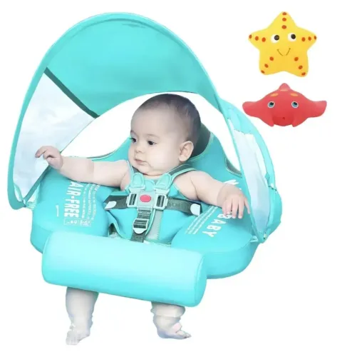 Flutuador Mambobaby Com Dossel, Tamanho Ajustável Para Bebê