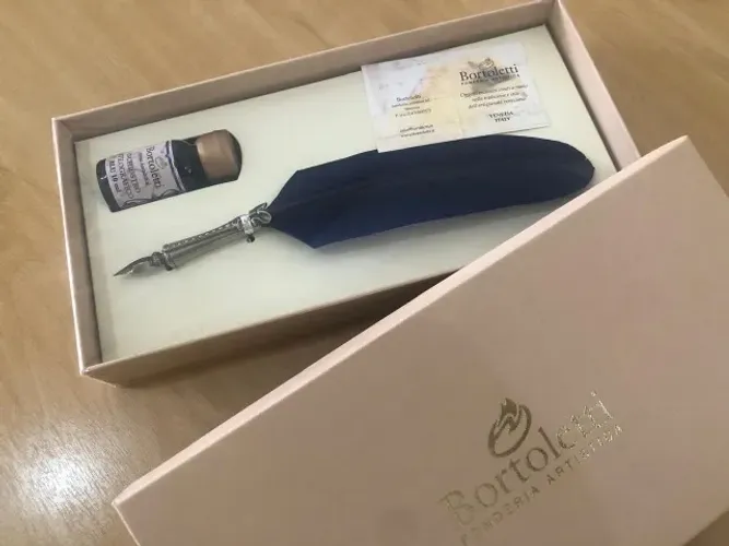 caneta tinteiro italiana artesanal nova
