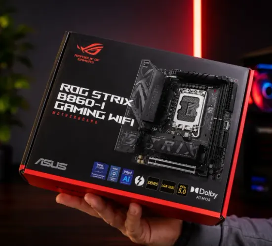 Placa Mãe Asus Rog Strix B860-I Gaming Wi-Fi Intel Soquete LGA 1851