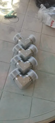 Lote com 04 Cotovelos Hidráulicos 90° W90HN16 HANSA-FLEX 1" NPT - Novos