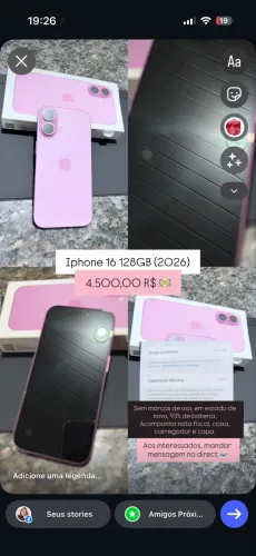 Iphone 16 128GB Rosa