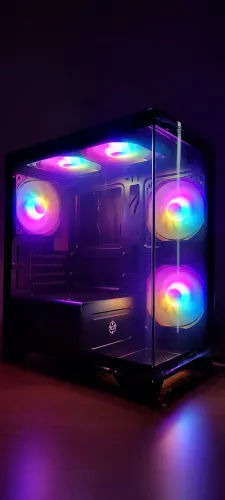 Gabinete TGT Gamer M-ATX Vidro, 5 fans