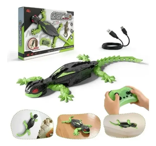 Lagarto de Controle Remoto Cachalote Store Camaleão, Brinquedo Robô Verde Para Crianças