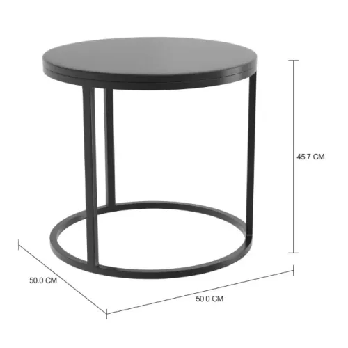 STABIL ROUND MESA LATERAL BAIXA REDONDA 50 CM