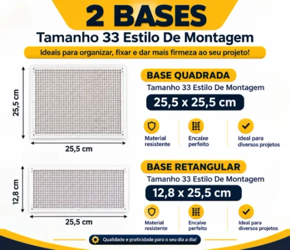 Lego Classic 2 Bases de Construção Branco "Compatível com Lego"