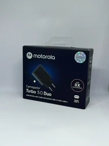 Carregador Turbo 50W Motorola - Alta Qualidade