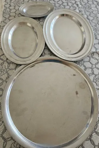 Conjunto de 4 bandejas inox