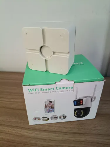 Câmera de segurança wi-fi inteligente+ caixinha de proteção grátis para os fios
