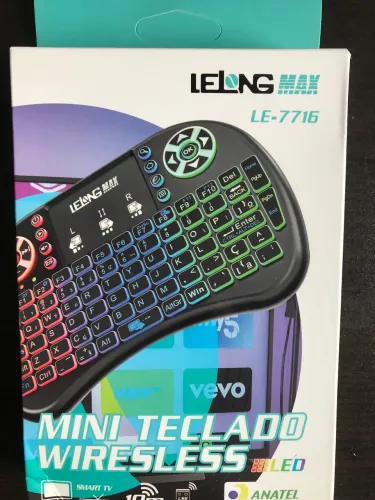 MINI TECLADO BLUETOOTH COM LED