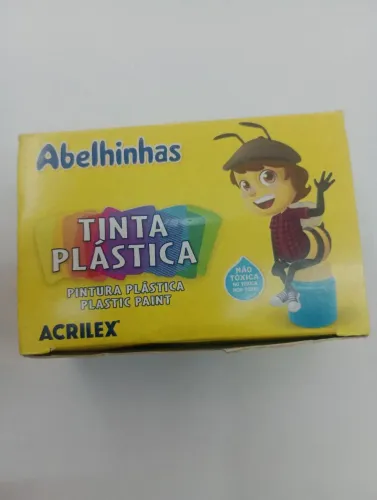 Kit com 6 potes de tinta plástica acrilex- VENCIDA