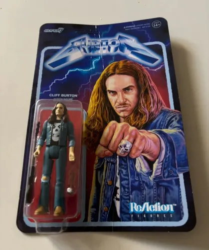 +m+ boneco cliff burton 9,5cm metallica - importado lacrado
