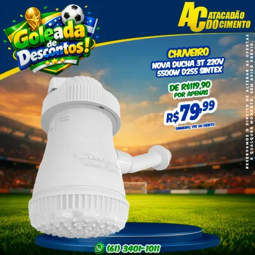 Chuveiro Nova Ducha 3T 220V 5500W - D255