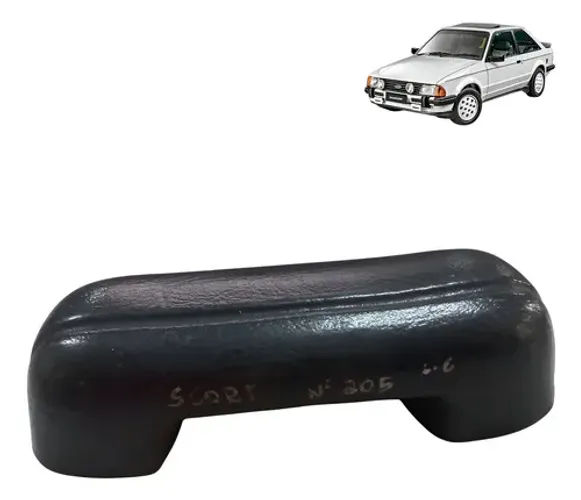 Puxador Porta Lado Esquerdo Escort 1983 1986 Preto 1