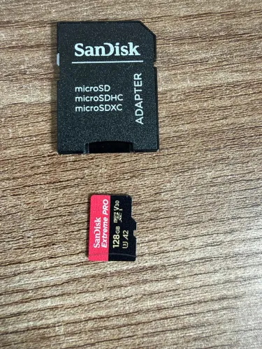 Cartão de memória SanDisk extreme pro 128GB