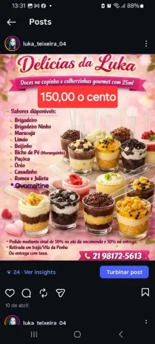 Vendo doces no copinho deliciosos com materiais de qualidade,confira.