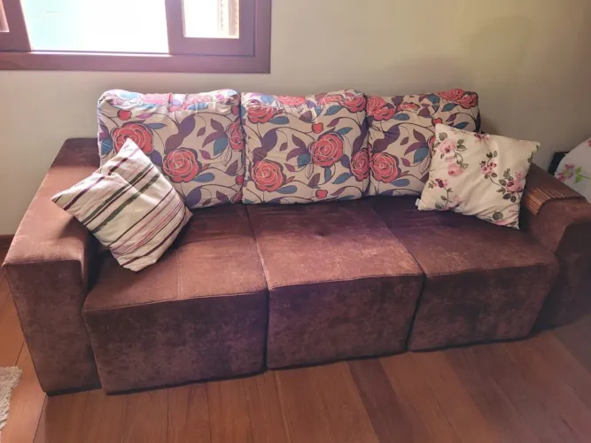 Sofá 3 lugares retratil assento