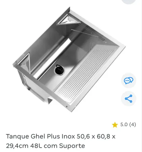 Tanque inox 48L