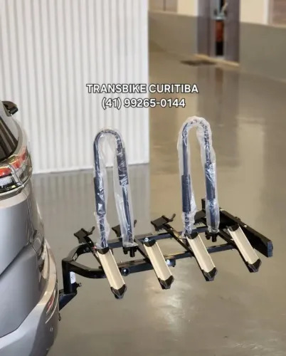 Suporte Bike para 4 Bicicletas Transbike de Engate Reclinavel - Pronta Entrega em Curitiba