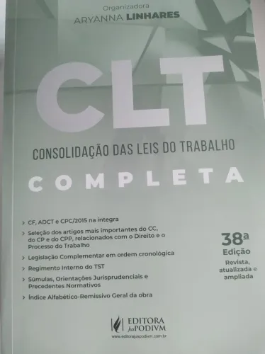 CLT completa NOVA com legislações e jurisprudência