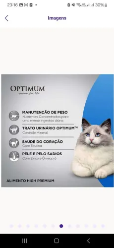 Ração optimum para gatos castrados