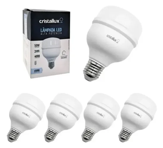 Kit 10 Lâmpadas Alta Potencia 50W 6500w Branco Frio