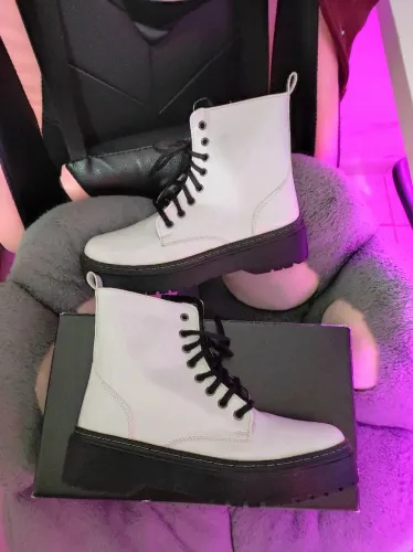 Bota Coturno Tratorada Branco