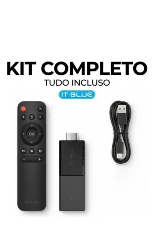 Smart TV Stick Android 4K Para Televisão Com Controle Remoto WiFi HDMI Fácil