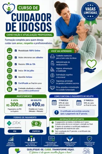 Curso de cuidador de idosos online 