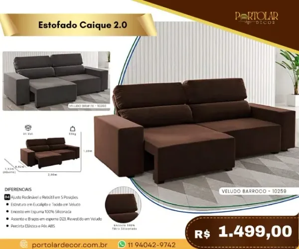 Estofado Caique 2.0 a pronta entrega
