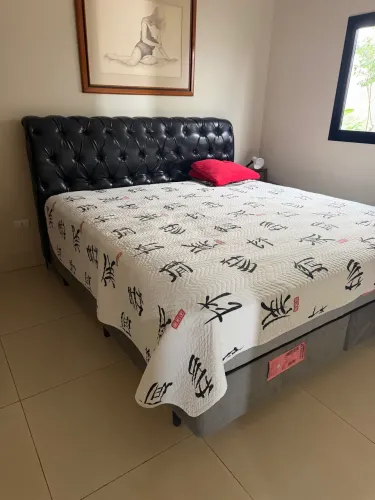 Cama King Size Completa - Base + Colchão + Cabeceira | Excelente Estado