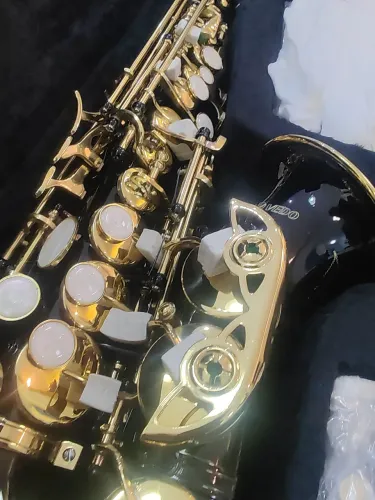 R$ 1.226,00 Sax Soprano Curvo VEDO VD-GH3JS Sib Novo Original Lacrado Black Golden OLXPAY