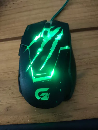 MOUSE GAMER USB 3200 DPI RAPTOR PRETO/VERDE, FORTREK