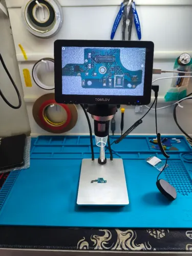 Microscópio Digital TOMLOV DM9 7" LCD 1200X + Suporte Prolongador (Completo na Caixa)