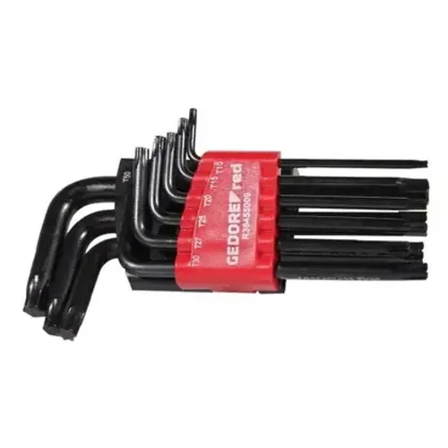Jogo de chaves l torx (perfil hexalobular) 9 peças gedore red - 3369856  Jogo de chaves l 