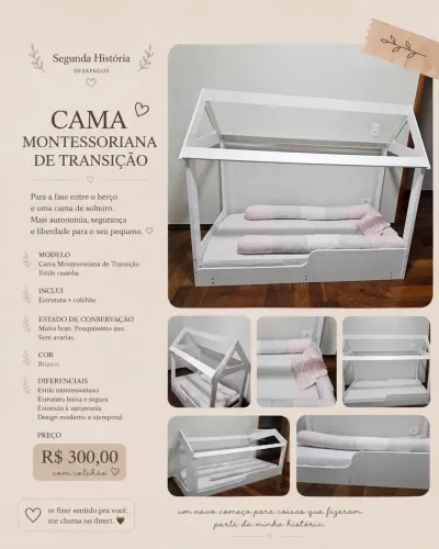 Cama montessoriana de transição