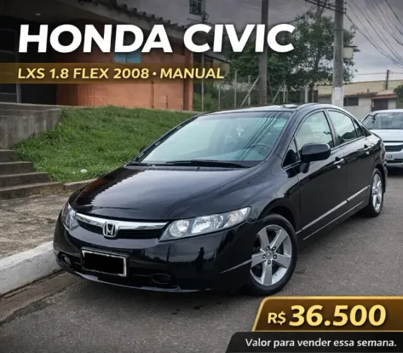 Honda Civic Sedan LXS 1.8/1.8 Flex 16V Mec. 4P 2008