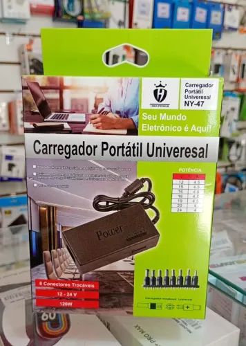 Carregador Portátil Universal Para Notebook 120W - Novo