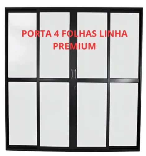 PORTA BALCÃO 4 FOLHAS LINHA PREMIUM PRETA DIRETO DA FÁBRICA PAGAMENTO NA ENTREGA