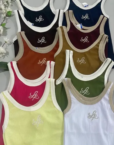     Blusinha Regata Feminina Canelada com Bordado - Super Confortável