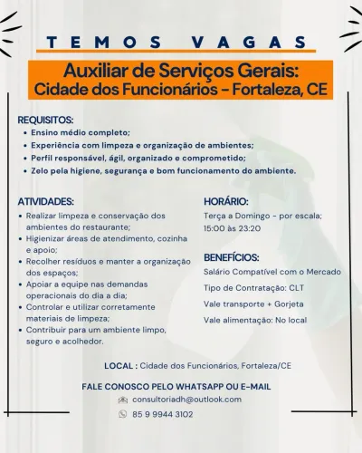 Auxiliar de serviços gerais