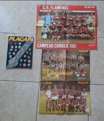 Revista Placar# 605 Edição dos Campeões 1981 Flamengo  São Paulo Pôsteres dos Campeões 