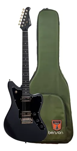 Guitarra Benson Jazz Master Brave Five Black Satin C/ Bag