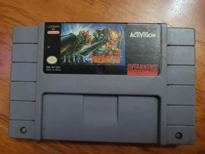 Cartucho original super nintendo alien vs predator